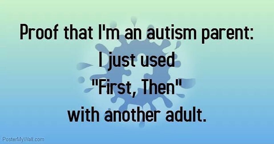 "First we work, then we drink wine!" 🍷#autismparents