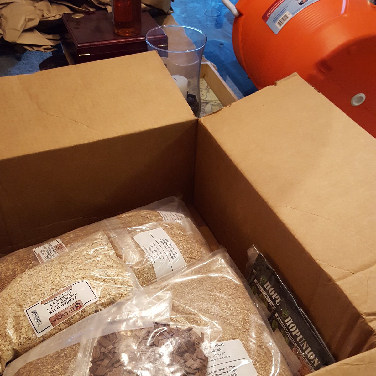 BottleandFlask's tweet photo. #brewing with #bourbon  Thanks @bellsbrewery for supplies #beer #entrepreneur #startup #branding #madeinusa #hobby https://t.co/g2FghA3tdO