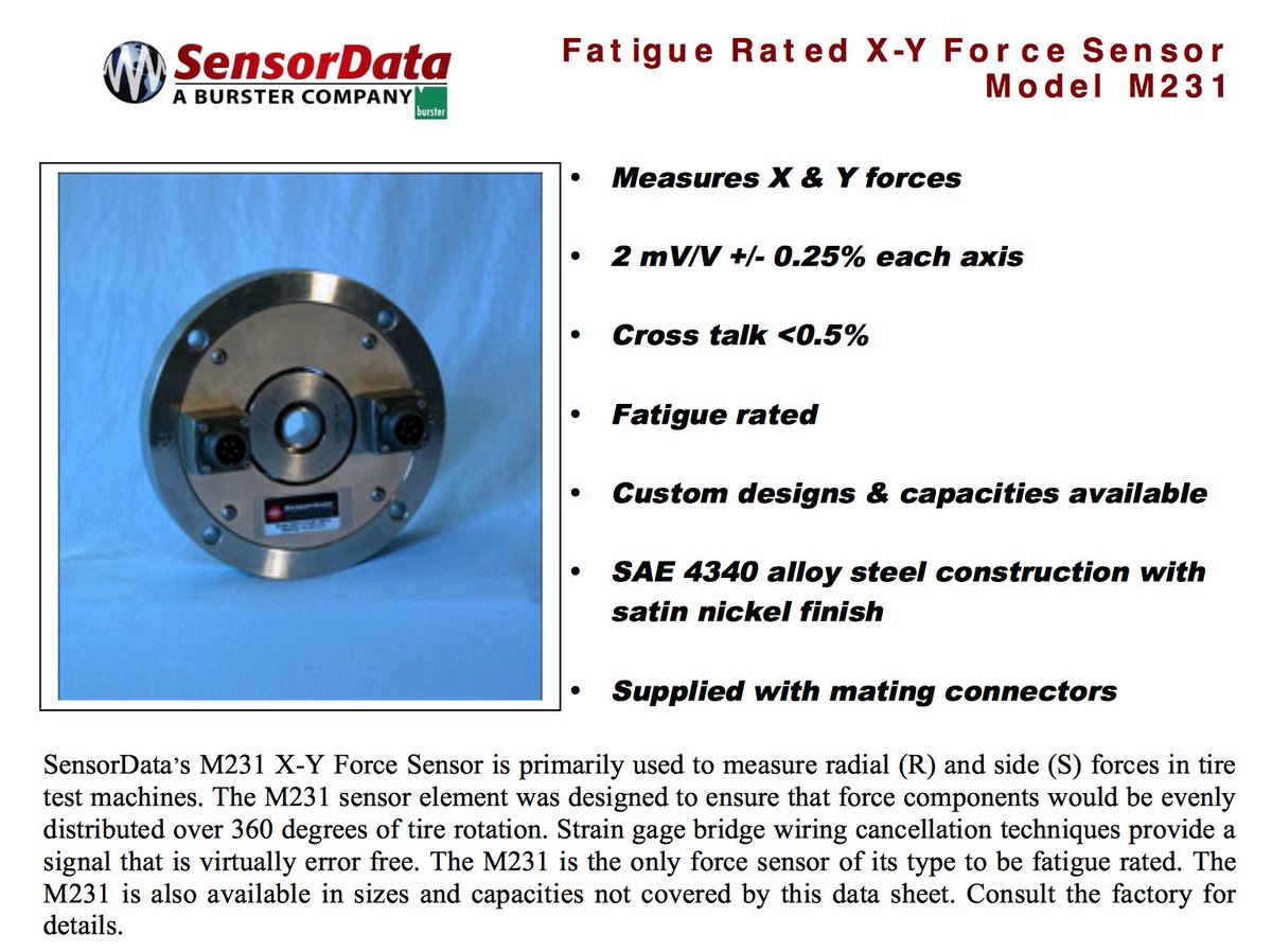 SensorDataCom's tweet image. #engenering #test #car #Tire 
Using #M231