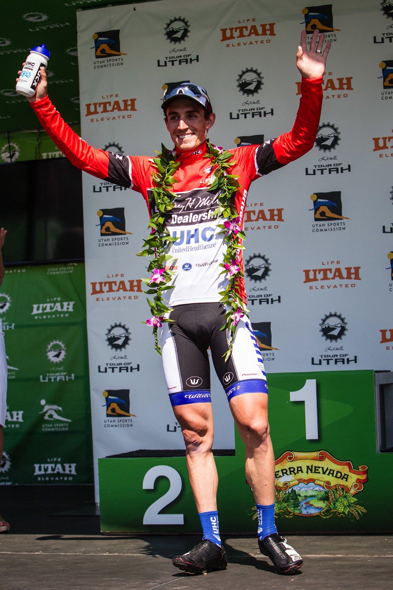 UHCprocycling's tweet image. After fighting out front all day @TourofUtah today @MatthewBusche earns the Most Aggressive rider on Stg 4