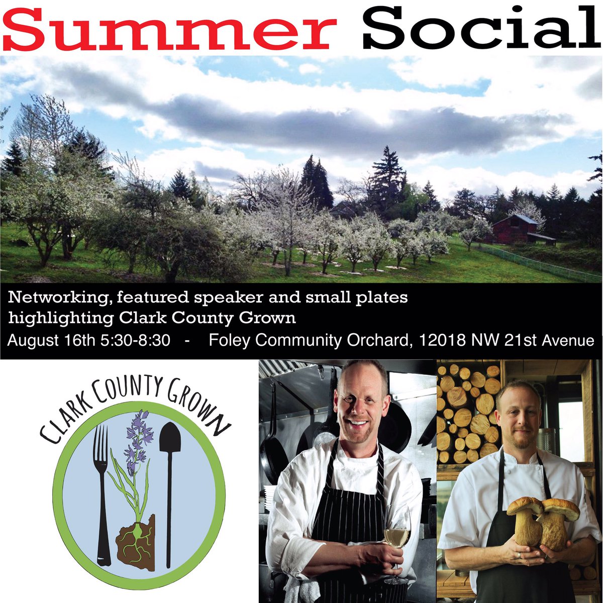 Local food is relational. Come out and join the table. It's going to be s great summer evening in the park.
