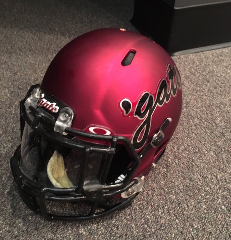 UNISWAG's tweet image. New helmets for @ColgateFB are Anodized Maroon &amp;amp; the color changes at different angles and different light #uniswag
