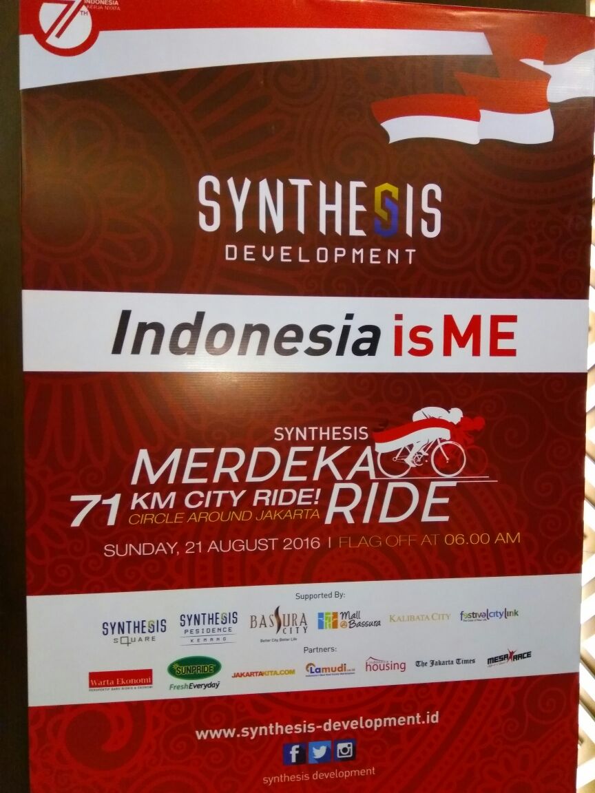 Let's join Synthesis MERDEKA RIDE 71KM (Around Jakarta) 21-Aug, details (62) 85211686052 or synthesis-development.id