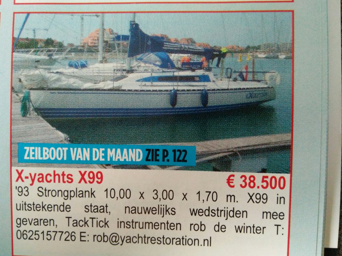 Derodepeper's tweet image. Onze boot is 'zeilboot van de maand' in de Waterkampioen. Kijk, da's mooi!