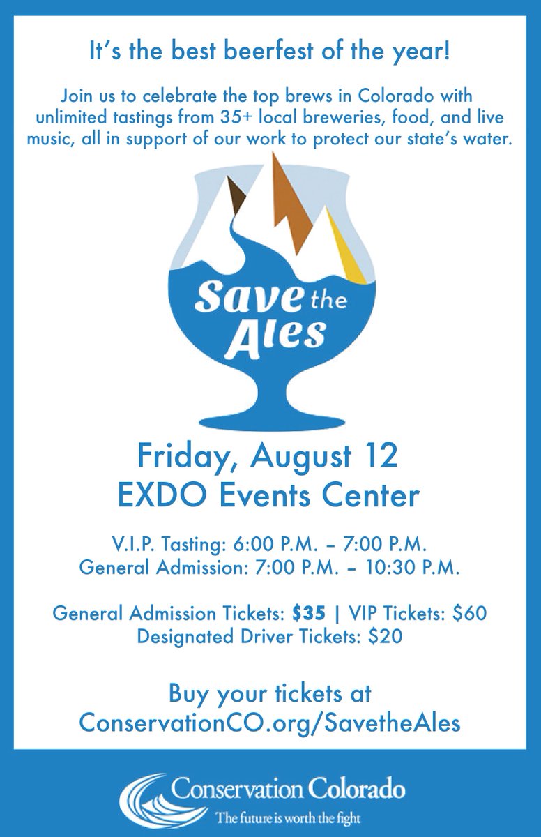BeernLoathing's tweet photo. The #SaveTheAles2016 line up looks fine AF. I don't need a cause to drink, but if it helps @ConservationCO, bonus. https://t.co/7BQUXD9CGQ