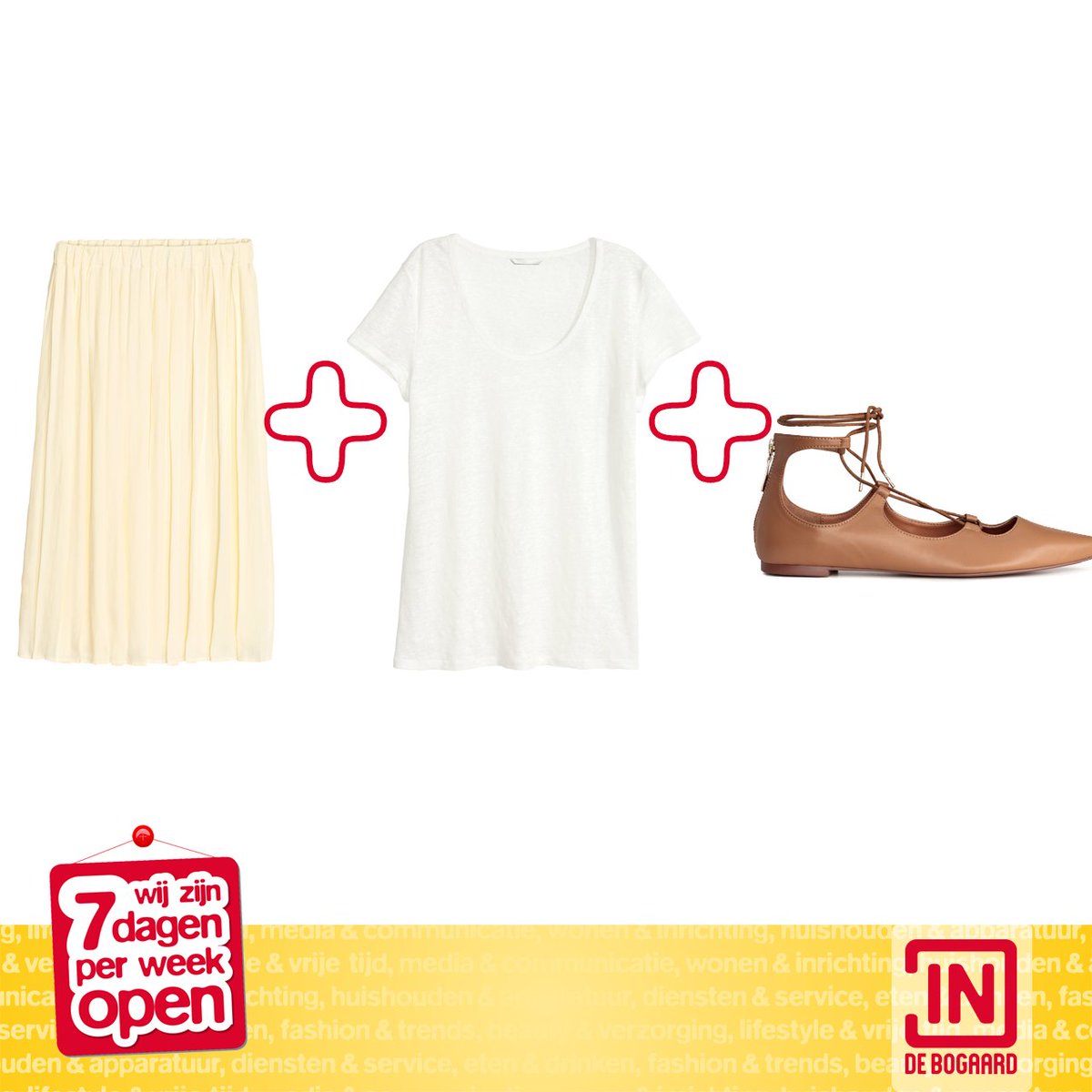 = Een zomerse look voor op vakantie!
Deze look shop je in diverse kleuren bij H&amp;M! Waar ga jij naartoe?