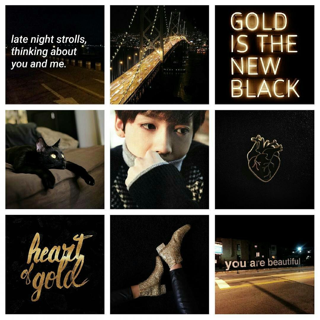 Get Gold And Black Background Aesthetic PNG