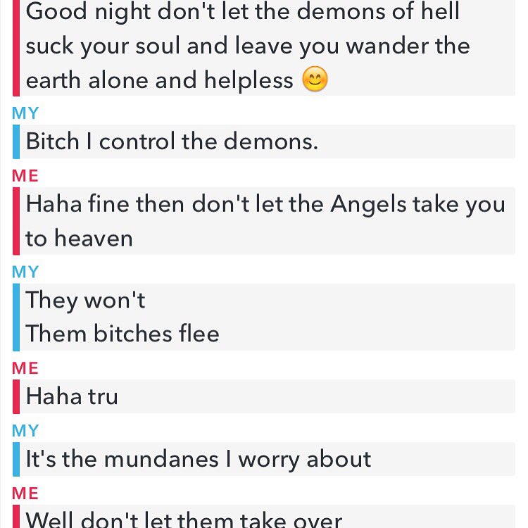 Texted @sshakabbrah good night 😊