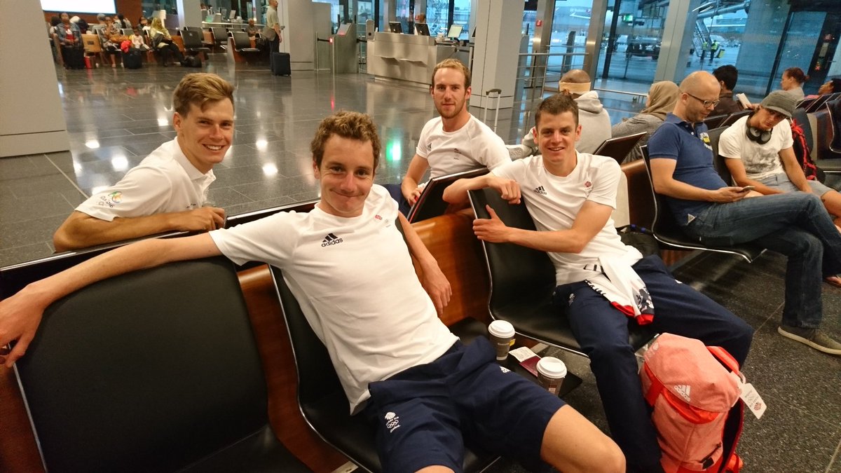 jonny_brownlee's tweet photo. Off to Brazil with the lads.  Been a great 5 weeks in Switzerland https://t.co/uNhxyffLXy