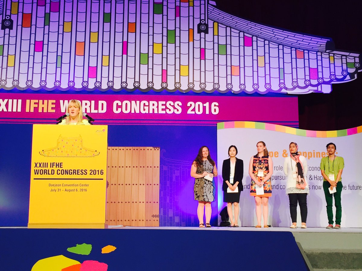 djnfacs83's tweet photo. #YPNs @amccloat & others recap wk of #IFHE2016 Congress @ Closing Ceremony! Support of social media to promote IFHE! https://t.co/pdhemrv2fX