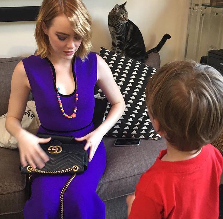 EmmaStoneUS's tweet photo. "According to Noble all this @roland_mouret dress really needed was a perfect homemade..." https://t.co/5d2NH3ZhEI https://t.co/sCTJ4kwoeD