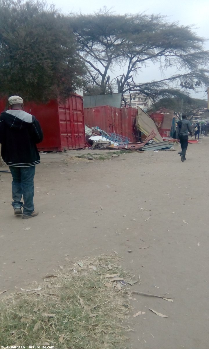 a3Route's tweet photo. 08:57 Aftermath of BuruBuruFalls...Stalls demolished at night in Buru buru https://t.co/BV0CSntzgM via @_Akiangaah