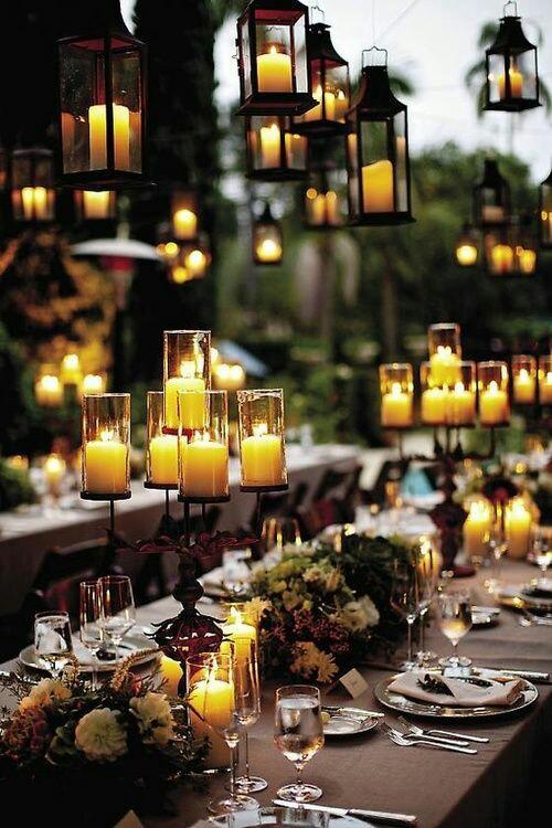 What is an event without some mood lighting? #candles #eventdecor #keepingitwarm