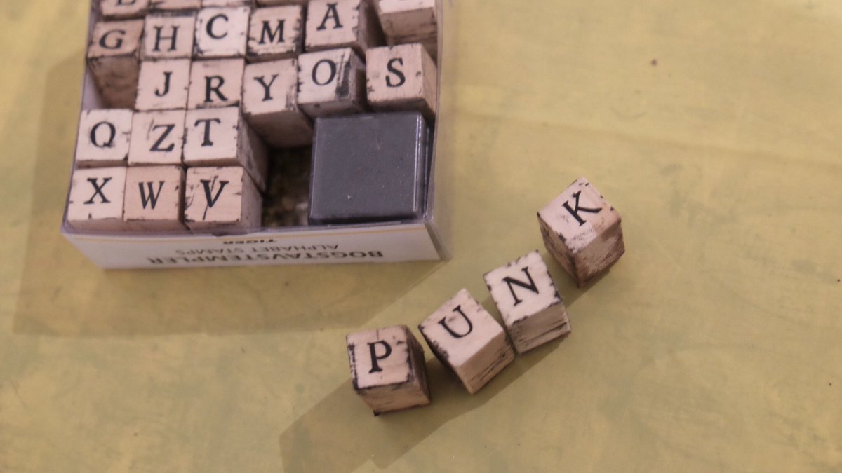 MiaMai's tweet photo. Getting creative on the @PompeyPunk project today at @PortsmouthGhall @heritagelottery #punk https://t.co/j1JyZdaxVo