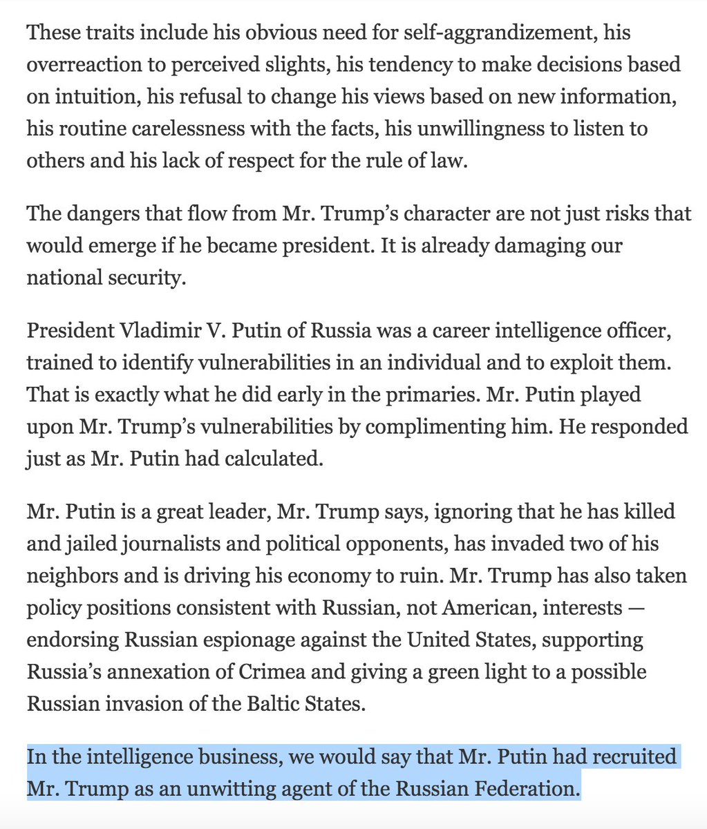 BraddJaffy's tweet photo. "I Ran the C.I.A. Now I’m Endorsing Hillary Clinton." Stunning NYT op-ed from Michael Morell https://t.co/tWUHd9X2uJ https://t.co/fNfip4ufMN