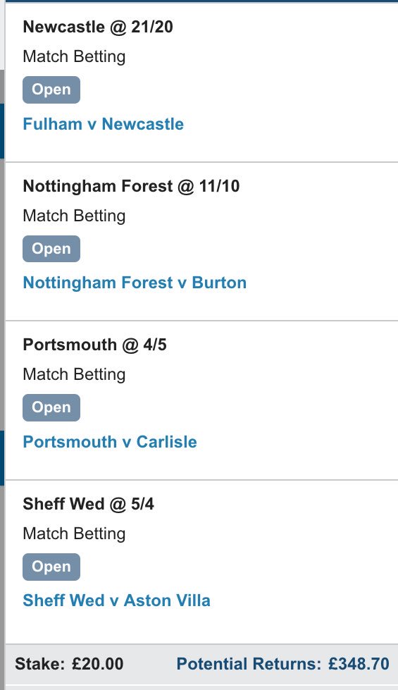 The start is near and we can't wait, so here is our 4 fold for the weekends <a href="/EFL/">EFL</a>. #football #footballisback #Betting