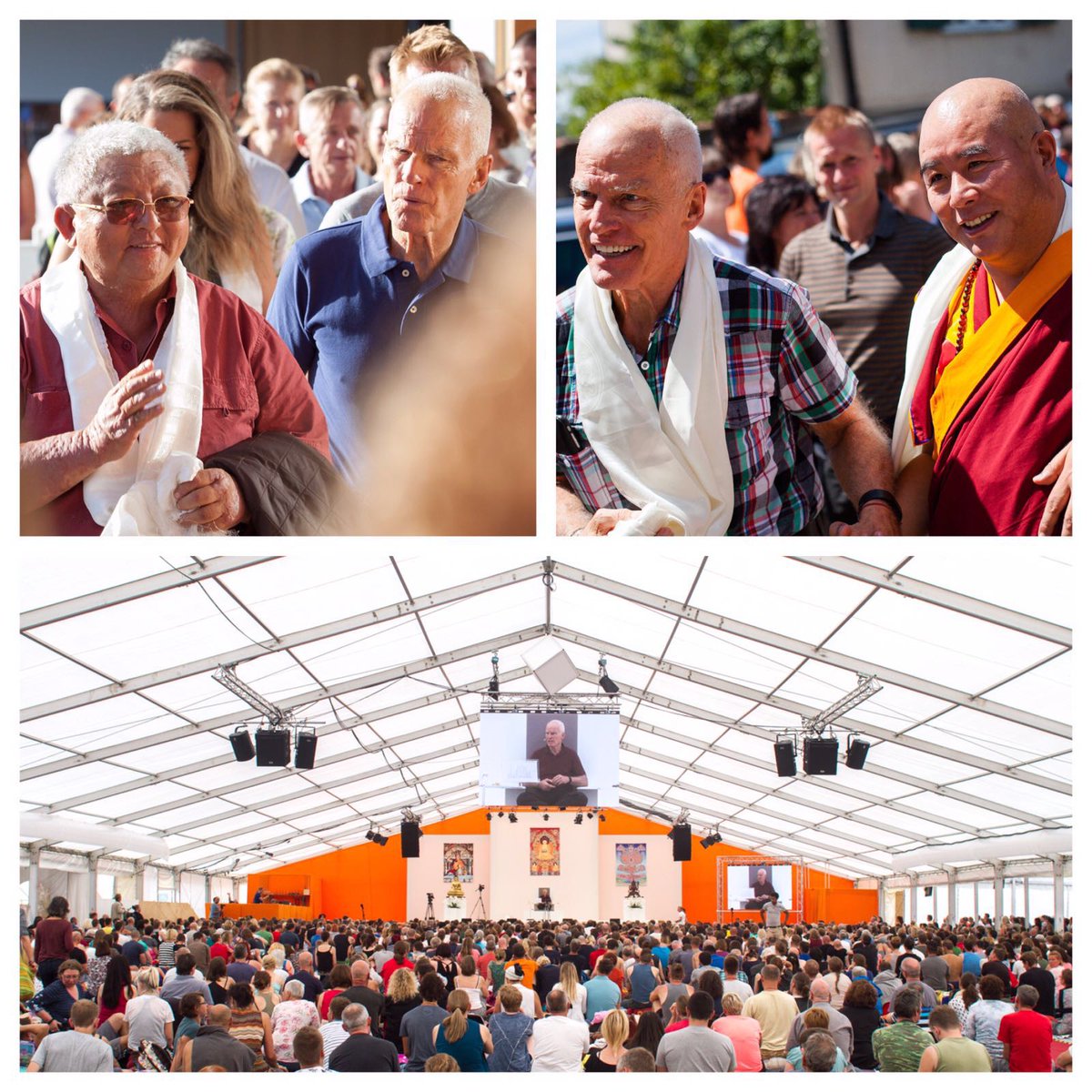 <a href="/LamaOle/">Lama Ole Nydahl</a> welcomes Lama Jigme Rinpoche and Lopon Dorji Rinchen at the <a href="/EuropeCenter/">The Europe Center</a> for the annual Summer Course