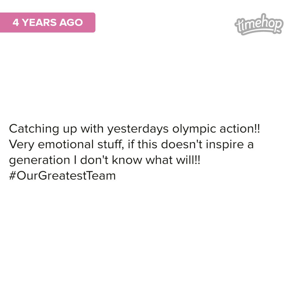 4 years ago I posted this.... And now I'm part of that team!! #oneteamgb #Olympics #Inspired