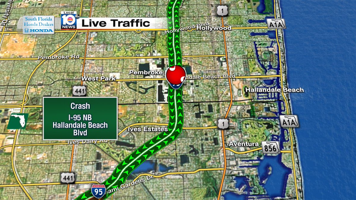 Crash on I-95 NB at Hallandale Beach Blvd #traffic https://t.co/HI3qf19LYi