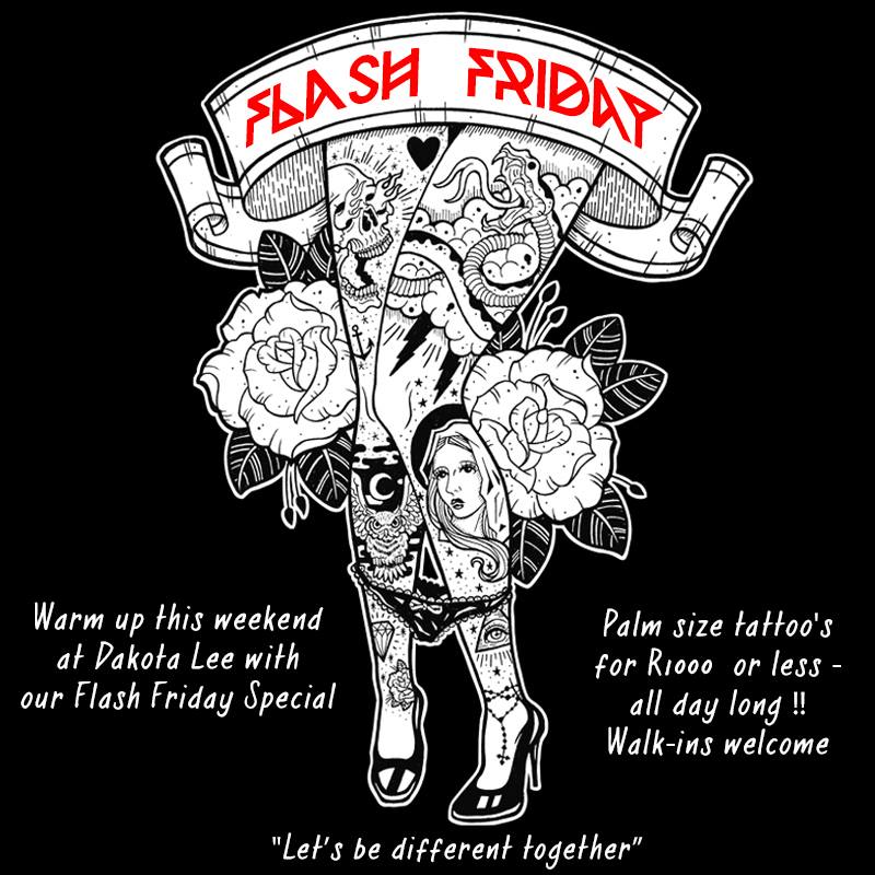 DirtyMoonshine's tweet photo. It's Flash Friday at Dakota Lee today! Get a palm sized tattoo for R1000. Call 011 051 5267 to make your booking. https://t.co/Gr6HAdPIuR