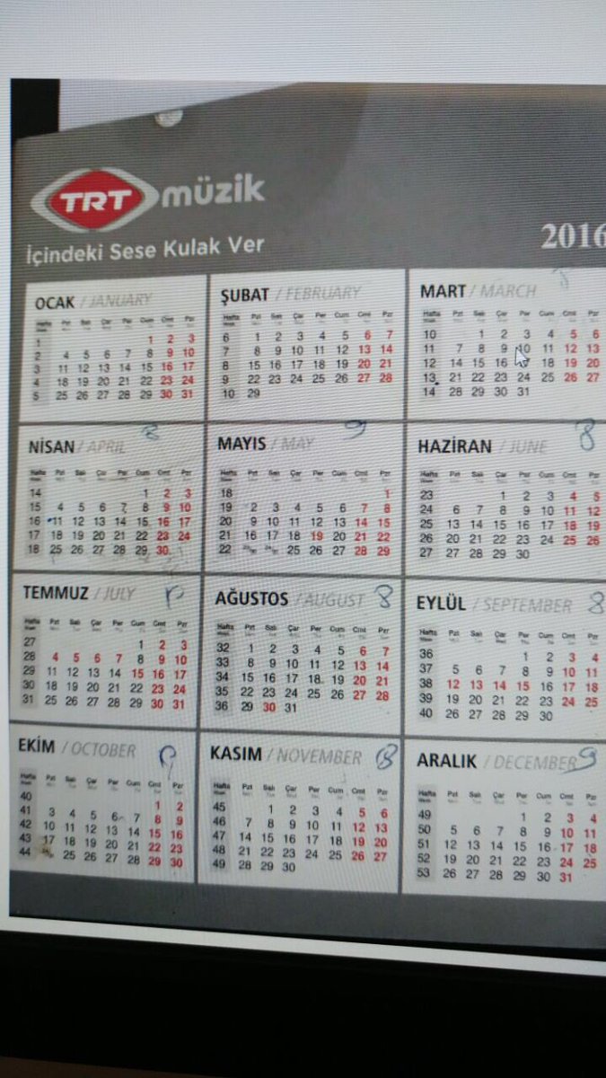Elbette bu takvimin hesabı verilecek <a href="/trtmuzik/">TRT Müzik</a>