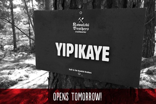 KowalskiBrother's tweet photo. Our new trail Yipikaye is open! We will blow the pine needles off and cut the ribbon at 9am https://t.co/W14SWh3Q1d https://t.co/QrLGbUyxae