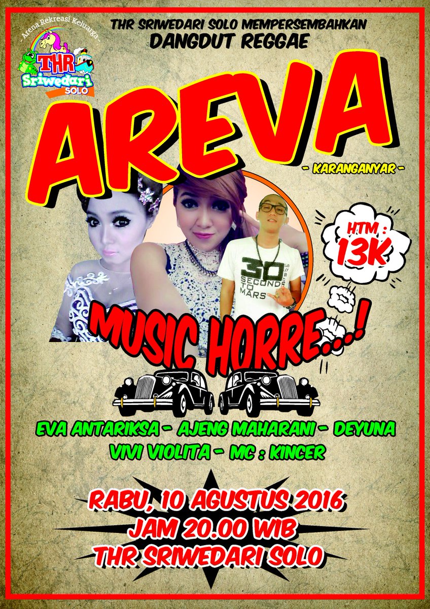 Areva Nusic Horre , Rabu, 10 Agustus 2016
<a href="/AgendaSOLO/">IG : @AGENDASOLO</a> <a href="/Zona_Solo/">IG: Zona_Solo</a>
