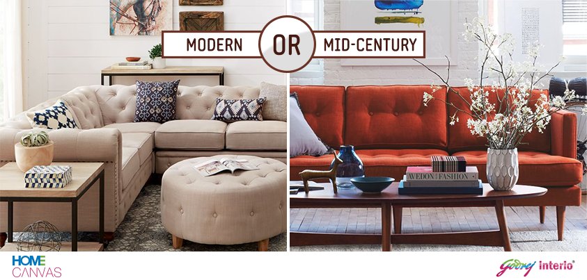 GodrejInterio4U's tweet photo. Which look would you prefer for your living room? Modern or Mid-Century? #HomeDecor #MakeoverGoals https://t.co/CQep0gHGge