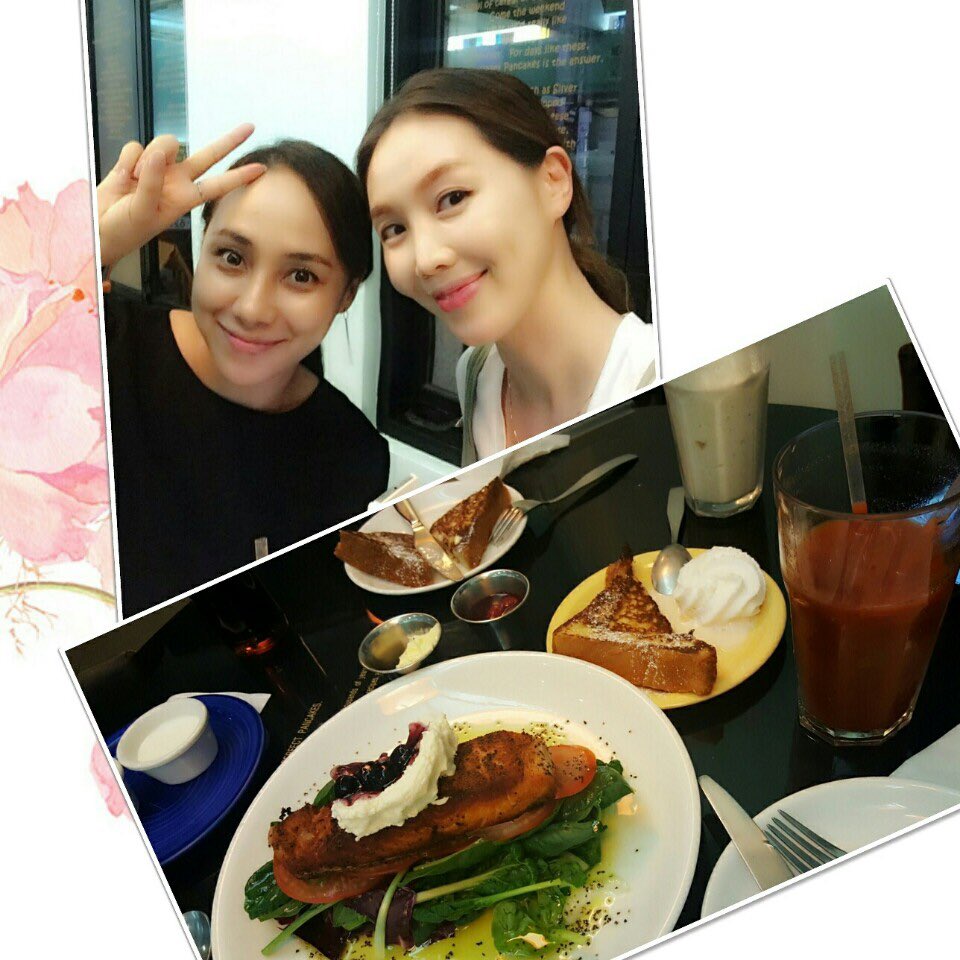 공연 본 후 내칭구 쏘냐랑 맛난 야식시간^^  나랑 놀아줘서 고마워 ㅋㅋㅋ #소냐 #김희선