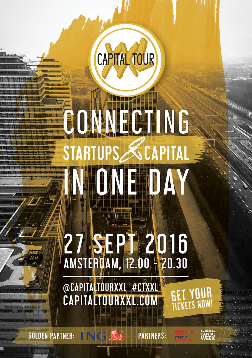 Connecting startups and capital in one day! Join the <a href="/capitaltourxxl/">Capital Tour XXL</a> 27 Sept. bit.ly/29FGnrU #adamcw