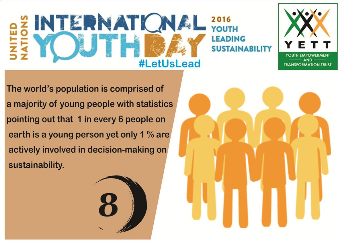 YetTrust's tweet photo. #IYD2016  calls for increased youth participation in decision-making on sustainability. #LetUsLead https://t.co/tmjUvoIFKh