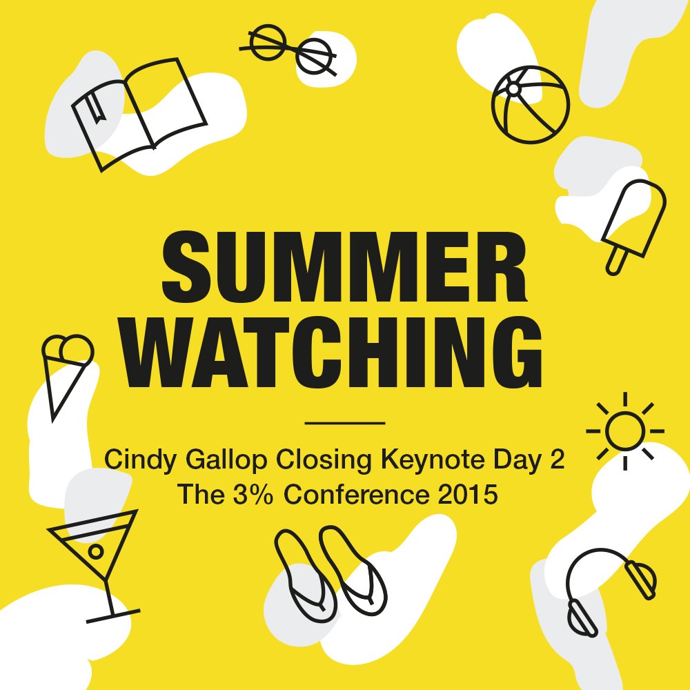 shesays_sthlm's tweet photo. Watch Cindy Gallop's Closing Keynote on @3PercentConf 2015 here https://t.co/z88zw5JCCU #summerwatching https://t.co/Oig4FoO88C