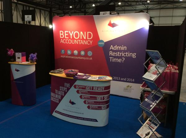 aspirationsac's tweet photo. @aspirationsac are exhibiting on #stand409 @BanK_Expo @LBH_Airport 14 September #autoenrolment #tax #accountancy https://t.co/fpnYVQXckd