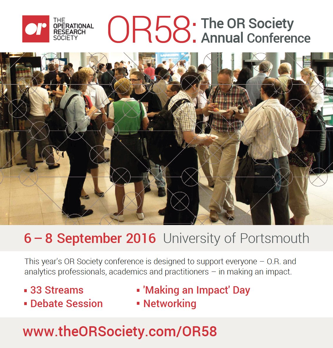 #OR58 is a month and a day away! Come and network with the UK's #operationalresearch and #analytics community.