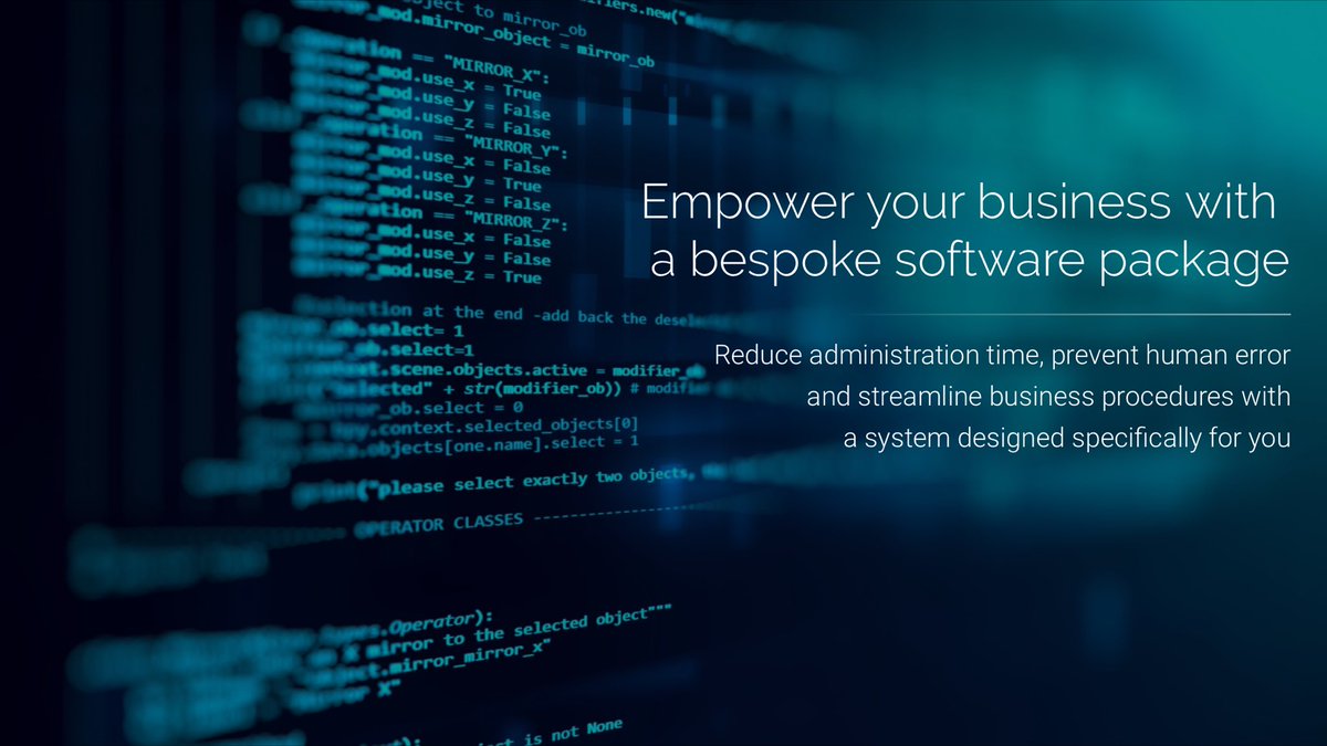 DataProductions's tweet photo. Bespoke #software will reduce admin time, human error and provide faster data entry &amp; access for your employees https://t.co/xcGaKXLbXP