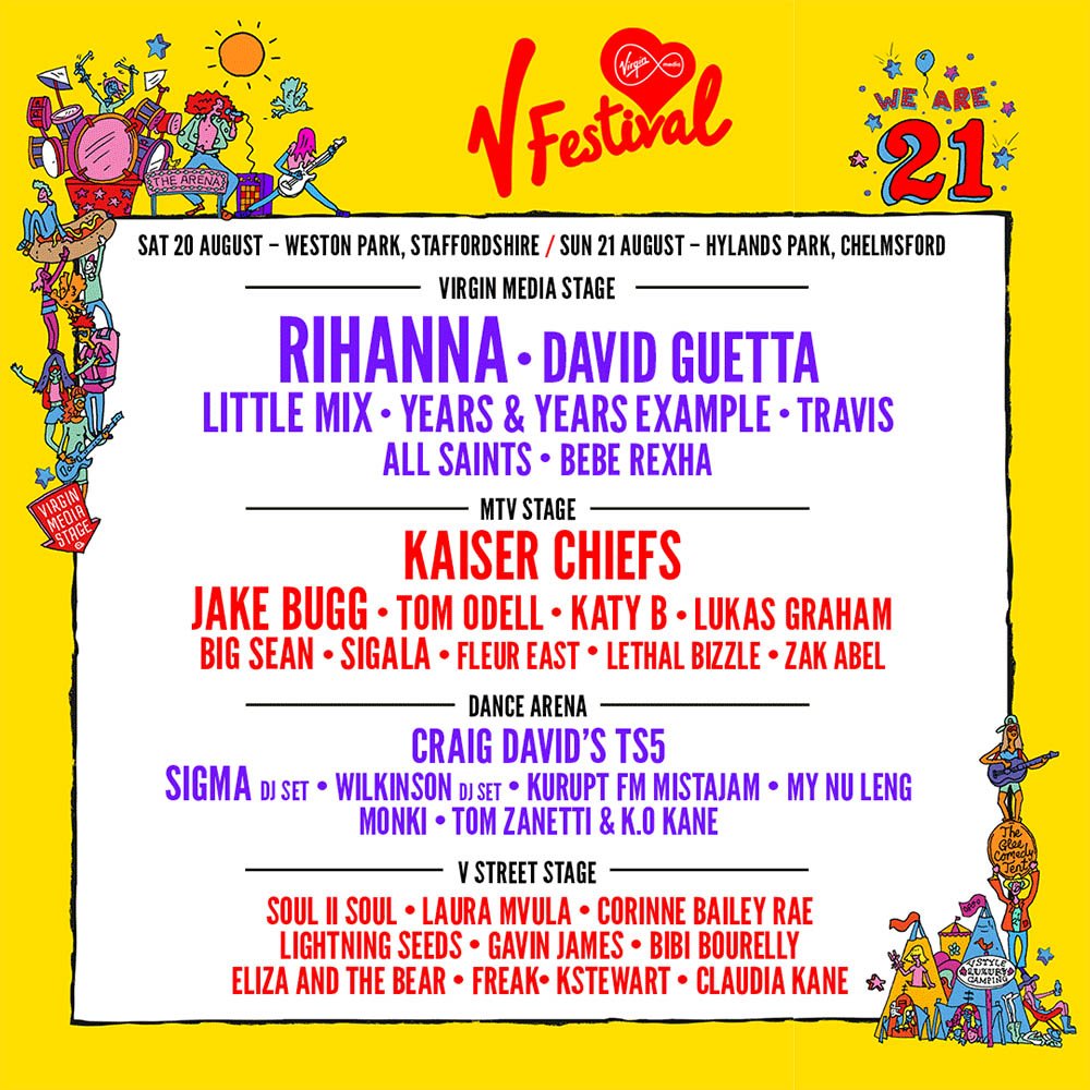 gigsandtours's tweet photo. #FRIDAYFREEBIE// #Win 2 tickets for this day @vfestival! RT &amp; reply with your chosen site b4 9am Mon to enter #V21st https://t.co/YWM1pdx5Mu