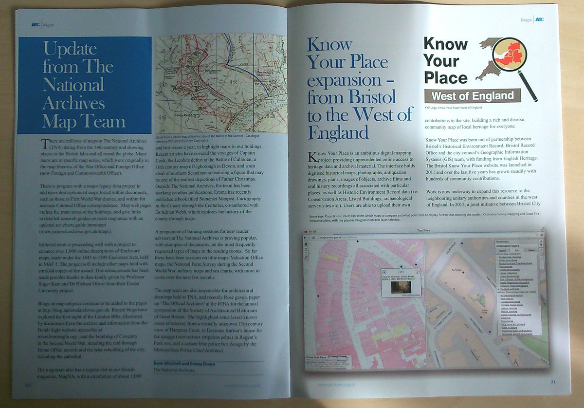 KYPWestEngland's tweet image. Oooh look who gets a three-page spread in this month's ARC magazine Maps issue  #ARA #ARCmagazine