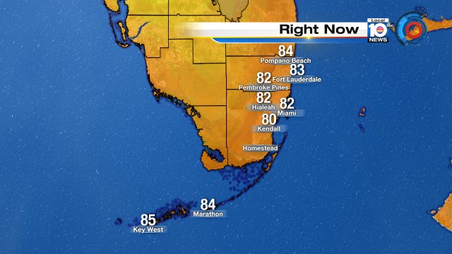 Very warm start for our Friday! #TGIF #Flwx #SouthFlorida https://t.co/0xrsxS26iw