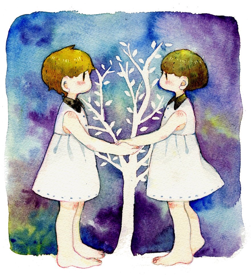 「4～3年前の女の子イラストです。こう見るとやっぱり青系好きなのだなぁと…!1枚目」|＊だてちゃん＊のイラスト