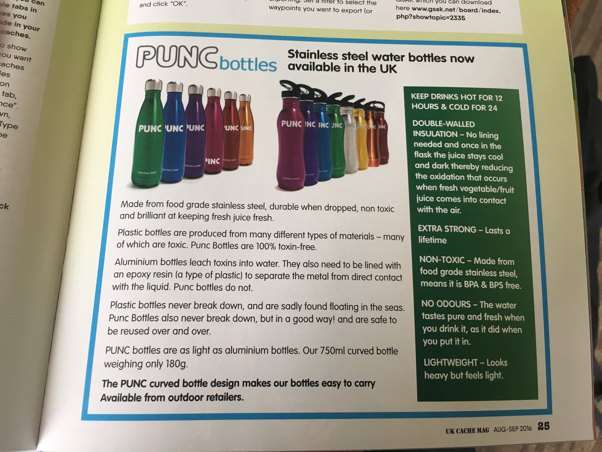 PUNCBottles's tweet photo. #TheGeocachingMagazine PUNC article this month https://t.co/k8vICRKvEU