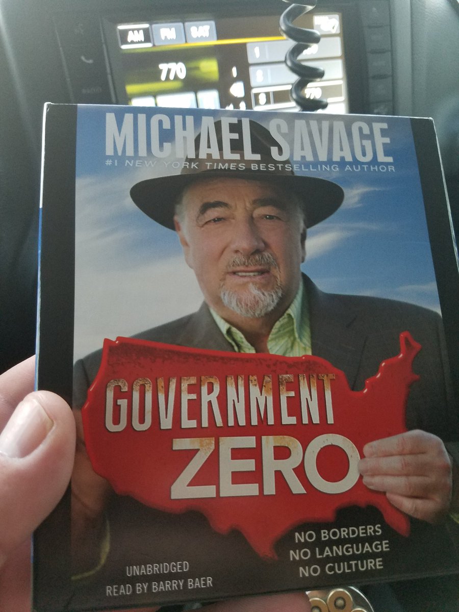 borderfox116's tweet photo. Pick up the audio Book #GovernmentZero by Michael Savage for my my commute everyday @SavageNation https://t.co/yTq9SOlBV7