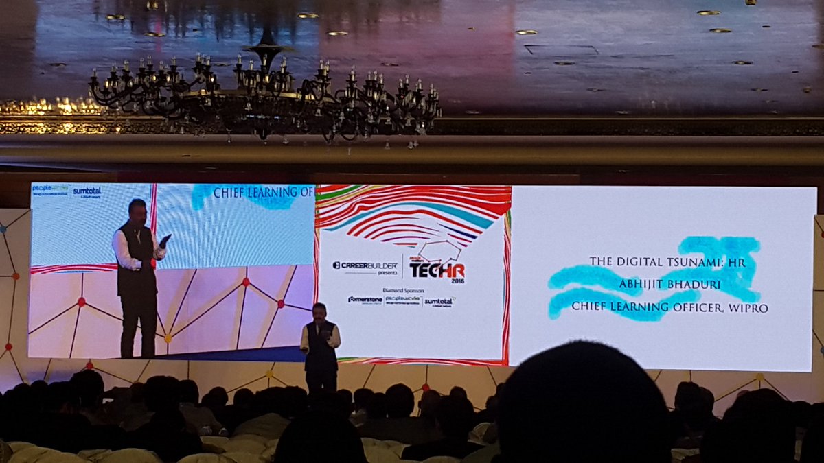 ashishgakrey's tweet photo. Now @AbhijitBhaduri on the stage. Last key note session of #TechHR16 #Digitalsunami @PeopleMatters2 @Ester_Matters https://t.co/RJOuyUMHy5