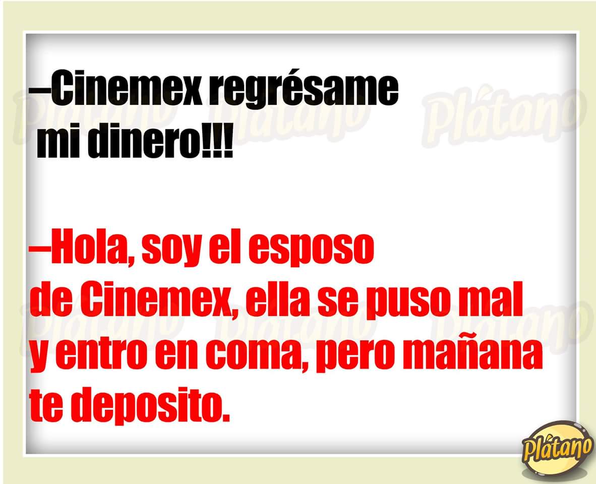 Zurdokina's tweet photo. Hoy #Cinemex en coma =P https://t.co/vTdRqCrNPR