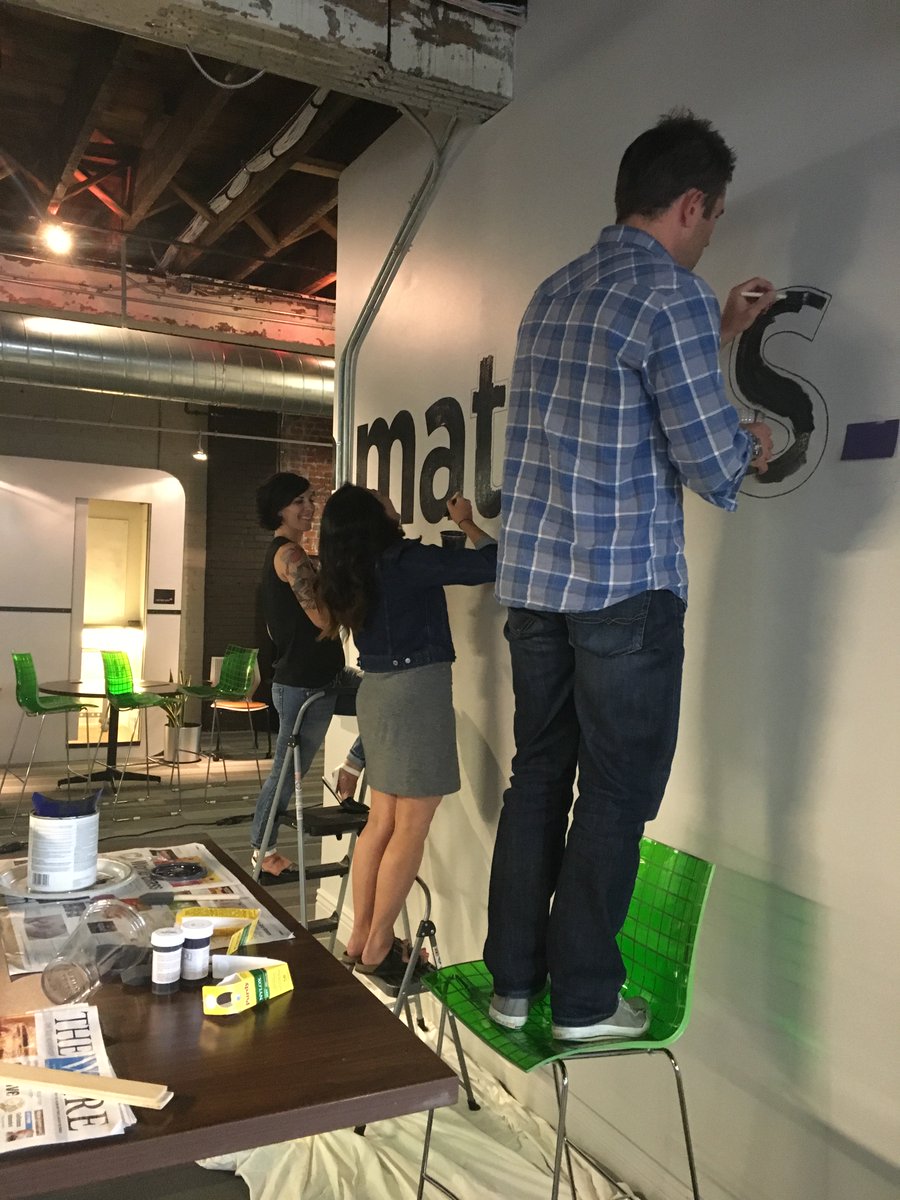 OgilvyDenver's tweet photo. Nothing like a fresh coat of paint to jazz up the workplace, stay tuned to see what it says! #EffectiveUI https://t.co/Pg6PB4nbGB
