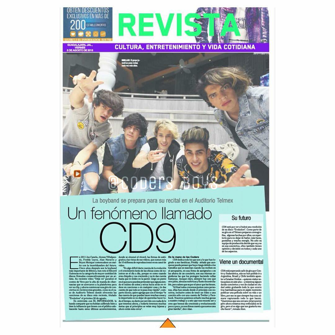 Coders_Boys's tweet image. CD9 en El Informador

#CD9 #IFeelAlive #CD9Video #JosCanelaTrendy #KCAMexico