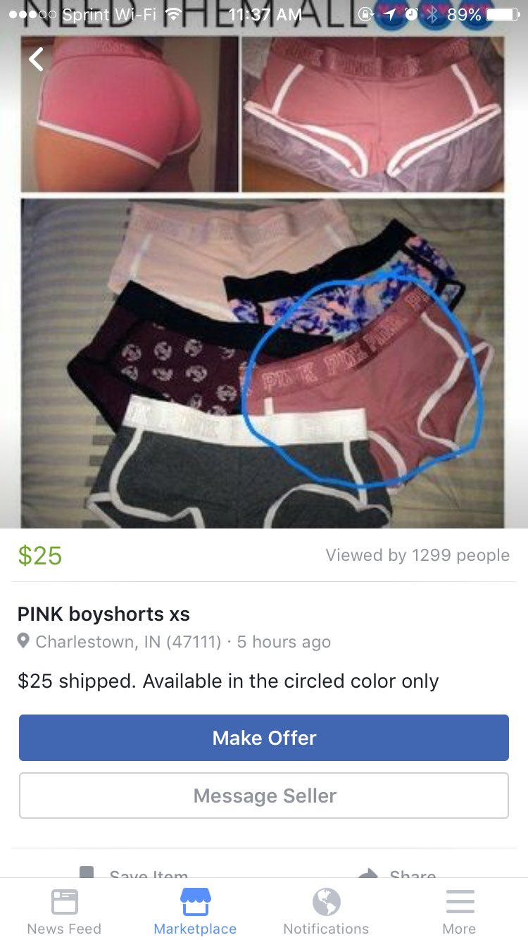 Sarah Kate Landry on X: I'm so happy fb has a marketplace because now I  can buy used underwear without having to stand in line at goodwill!!   / X