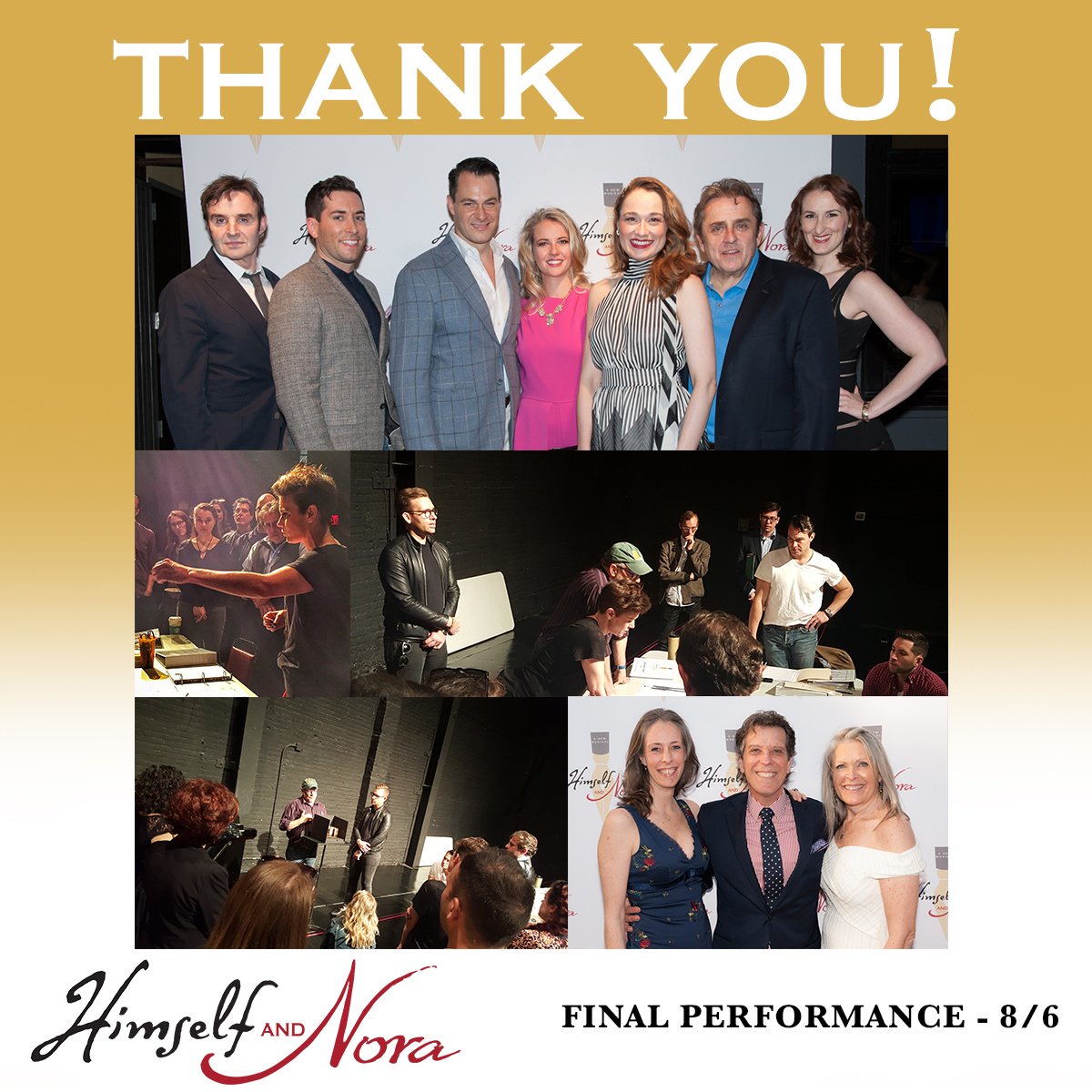 HimselfAndNora's tweet photo. Special thanks to our designers, stage management, cast &amp; crew for an amazing Off-Broadway run! https://t.co/6LQ2G0jT3w