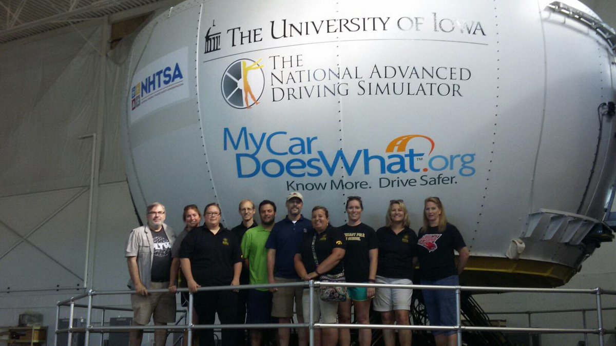 UIK12SchoolEng's tweet photo. Field trip @UIowaEngr @PLTWorg #PLTWCSA to @DrivingSim @uiowa Natl Advanced Driving Simulator #STEMatIowa #PLTWCT16 https://t.co/hlOccq5NVe