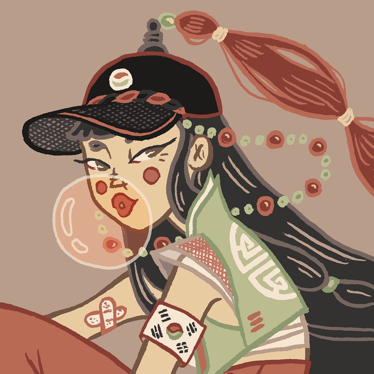 iamgracehwang's tweet photo. 기집Bae 🎴
Inspired by my roots
#illustration #gizibe #gizibae #기집애 #hite #aite #inktodigital #adidas #y3qasahigh https://t.co/zv0fVyXKGL