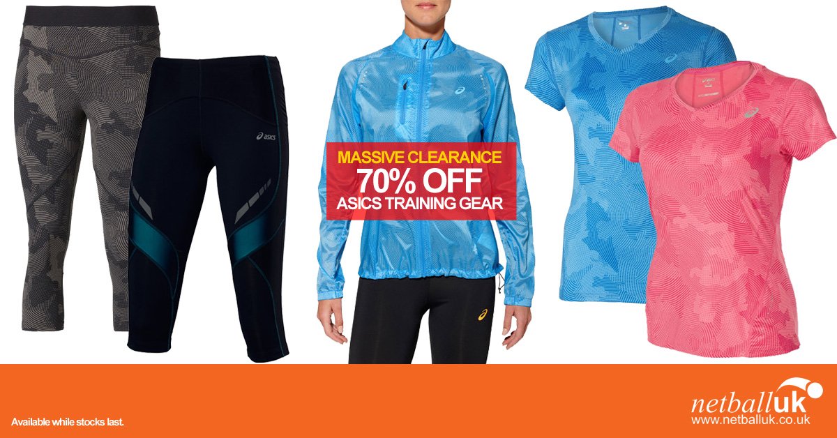 CLEARANCE SPECIAL - 70% off all Asics training gear. Buy now at netballuk.co.uk/acatalog/Netba…